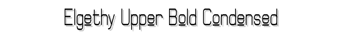 Elgethy Upper Bold Condensed font